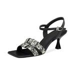 Sandálias de festa elegantes para mulheres, calçados, salto médio, vestidos de festa, sapatos de verão, preço baixo, frete grátis