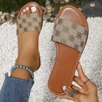 Sandálias antiderrapantes retrô para mulheres, chinelos de praia de férias confortáveis, lazer ao ar livre, monocromáticas, novas, verão 2022