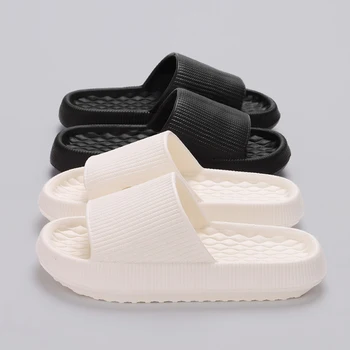 Eva Thick Platform Cloud Slippers para Mulheres, Sola Macia, Slides de Travesseiro, Sandálias de Praia, Antiderrapante, Banheiro, Sapatos de Casa, Verão, 2022
