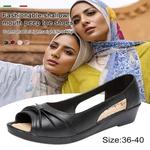 Sandálias rasas com boca rasa para mulheres de meia idade, sapatos casuais, moda para mães, novo, verão