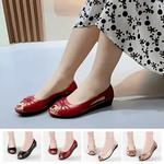 Sandálias rasas com boca rasa para mulheres de meia idade, sapatos casuais, moda para mães, novo, verão