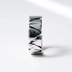 Anel de casal gótico punk ajustável, anéis irregulares para homens, jóias vintage, anel Y2K, gótico, 1pc