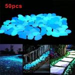 Seixos luminosos no escuro, Brilham no escuro, Pedras brilhantes para ao ar livre, Passarelas, Casa, Jardim, Quintal, Decoração, Tanque de peixes, 50pcs