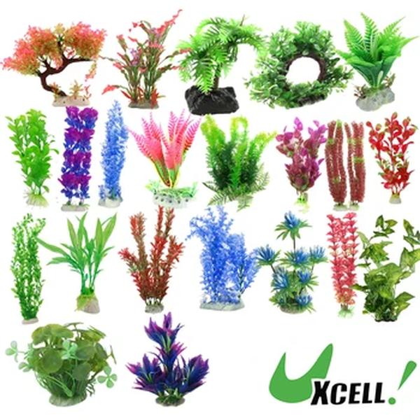 Uxcell Plantas Artificiais Grama Simulação Água Ervas Daninhas Ornamento Peixe Tanque Planta Flor Aquário Grama Decoração Acessórios