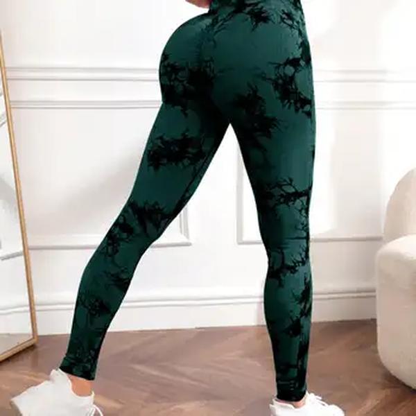 Calças de Yoga Push Up de Cintura Alta para Mulheres, Calças Justas Push Up Sem Costura, Leggings de Fitness, Roupa de ginástica, Novo Tie Dye