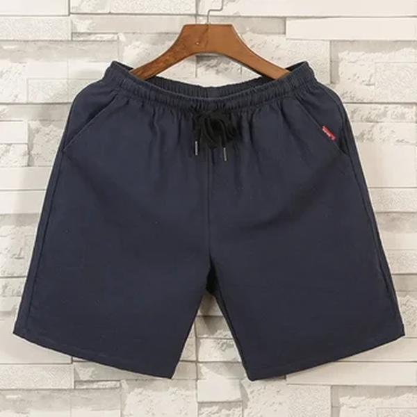 Calções de linho de algodão respirável masculino, calças de cor sólida, calças masculinas de verão, Streetwear fitness, novo