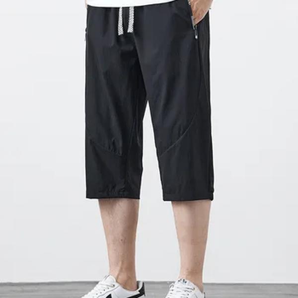 Shorts casuais de secagem rápida para homens, calças curtas de suor elástico, roupas esportivas soltas retas, calções de nylon, tamanho grande, verão, 8XL, 3, 4