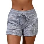 Calções de cintura elástica monocromática feminina, verão, ioga, ginásio, fitness, jogging, calça quente, moletom, roupas