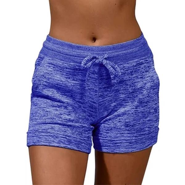 Calções de cintura elástica monocromática feminina, verão, ioga, ginásio, fitness, jogging, calça quente, moletom, roupas
