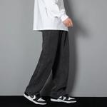 2023 Novos Homens Coreanos Casuais Jeans Longos Clássico Homem Reto Denim Wide-leg Calças Cor Sólida Azul Claro Cinza Preto 3XL