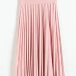 Saia plissada de cintura alta feminina, metade do comprimento, elástica, preta, rosa, monocromática, nova moda, senhora, promoção, primavera, outono