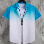 Camisa havaiana de manga curta masculina, vestuário artesanal impresso, Casual, Novo, Plus Size, XL, 5XL