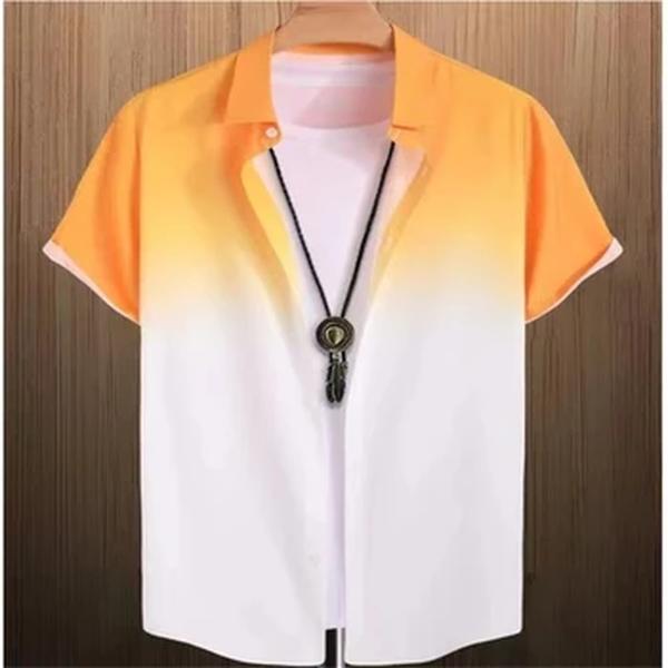 Camisa havaiana de manga curta masculina, vestuário artesanal impresso, Casual, Novo, Plus Size, XL, 5XL