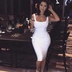 Vestido Midi Sem Mangas Feminino do AliExpress, Camisola Sexy, Europeu e Americano, Plus Size, Verão