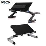 Suporte de mesa ajustável para laptop, portátil, alumínio, ergonômico, lapdesk para TV, cama, sofá, PC, mesa de notebook, suporte com mouse pad