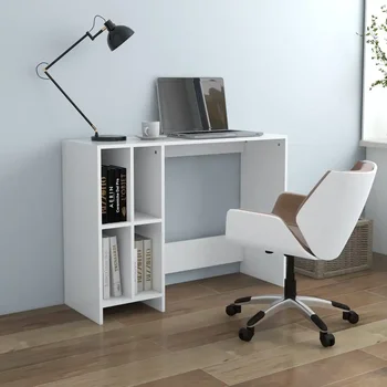 Study Table for PC Gamer Computer, White Laptop Desk, Mobiliário de escritório, AgPvc, Nordic, 102,5x35x75 cm