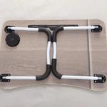 Mesa dobrável de madeira para laptop, mesa para laptop no sofá ou cama, bandeja auxiliar multiuso 40x60x27cm para café da manhã, leitura ou trabalho
