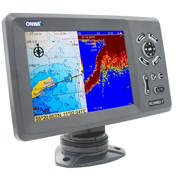 KCombo-7A Marine GPS Combo com Fishfinder, Fish Finder, LCD colorido, Combo Plotter, AIS Classe B, 7 Polegada