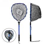 Kit de rede de pesca de malha de silicone durável, Captura e liberação multifunções, Rede de pouso portátil leve com alça