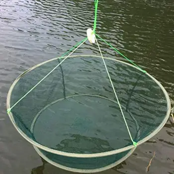 Dobrável Drop Fishing Landing Net, Lagostins, Camarão, Catcher Tank, Casting Network Mesh for Fish Eels, Trap Cage, Camarão Isca, Caranguejo, L7F4