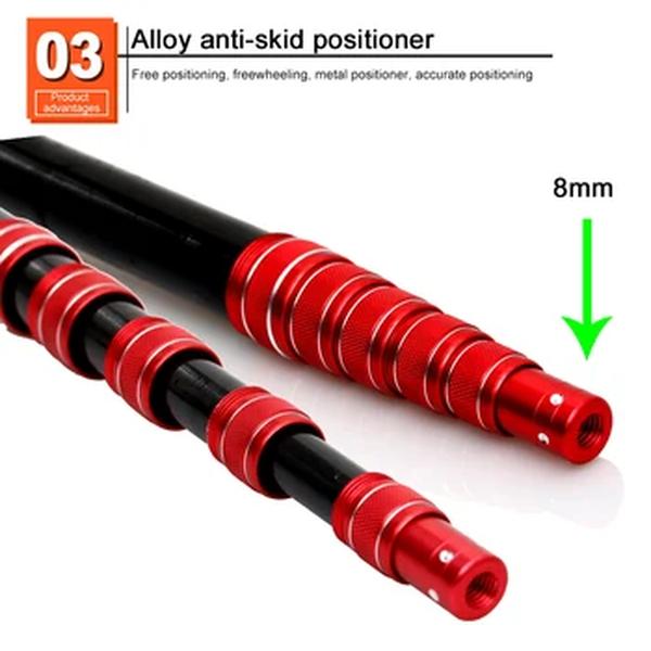 JOSBY-Rede de pesca telescópica dobrável, poste de pouso, carpa leve, fibra de carbono, mergulho com mão marítima dobrável, 3m, 4m, 2,1 m