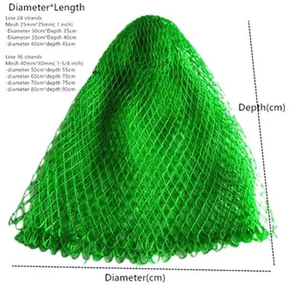 POUI VENHA SONHO Nylon Rede De Pesca, Linha Forte Rede De Aterragem Da Cabeça, Rede De Mergulho Para Peixe Grande, Ferramenta De Pesca, Diâmetro 30cm-80cm