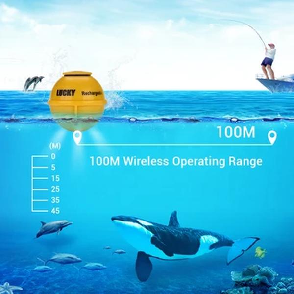 Sorte FF718LIC-WLA inventor de peixes sem fio fishfinder pesca sonar 45m/147 pés profundidade sonoro echoonda echolot eco sondeur mais profundo