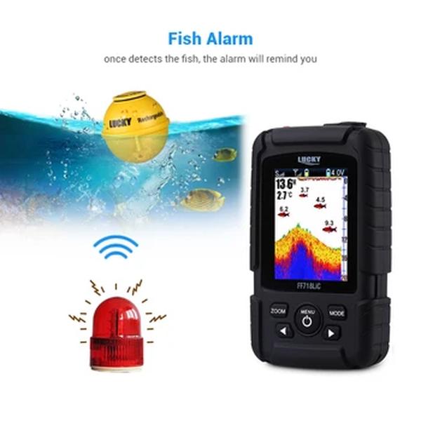 Sorte FF718LIC-WLA inventor de peixes sem fio fishfinder pesca sonar 45m/147 pés profundidade sonoro echoonda echolot eco sondeur mais profundo