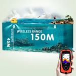 Lucky sonar-fish finder ff1108-1cwla, sensor sem fio recarregável, profundidade de água de 45m, ecobatímetro, pesca