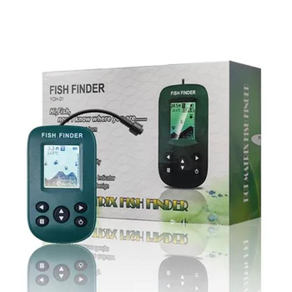 Inteligente portátil Sonar Fish Finder, Fishing Lure, Eco Sounder, Transdutor de Alarme, Lago e Pesca Marítima, Novo, Verde