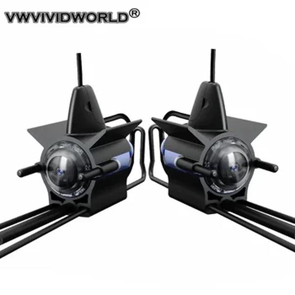 VWVIVIDWORLD-Câmera de Pesca Subaquática, Fish Finder, IPS Display LCD, Longa Resistência, Visão Noturna, 220 ° HD, UHD, 5,0 ", 4,3"