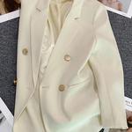 Casaco feminino elegante de terno esportivo, blazer casual, moda coreana, jaqueta de luxo, monocromática roupas femininas, primavera, outono