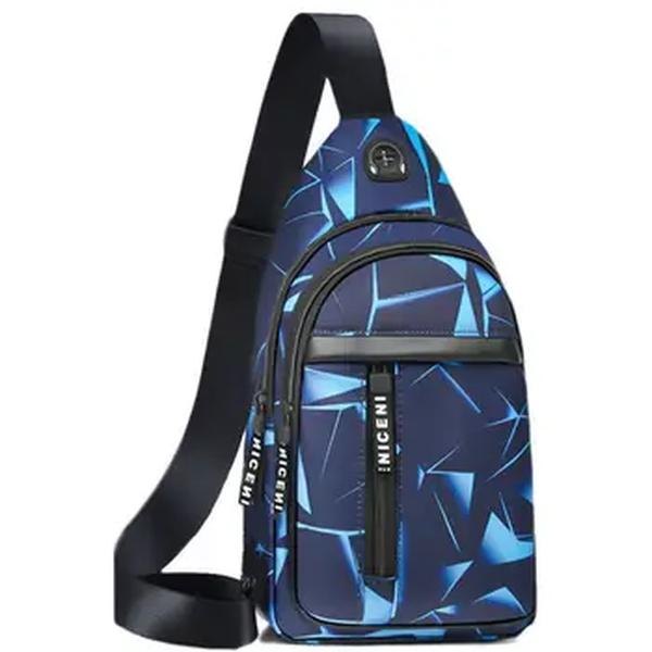 Bolsa de peito multifuncional masculina, bolsa de mensageiro impermeável, pano Oxford, bolsa de ombro esportiva estilo coreano, caminhada ao ar livre, moda