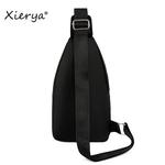 Xierya-Bolsa de armazenamento crossbody simples para homens, pequenos sacos mensageiro preto, bolsa de ombro café, bolso cor sólida, viagens, ao ar livre