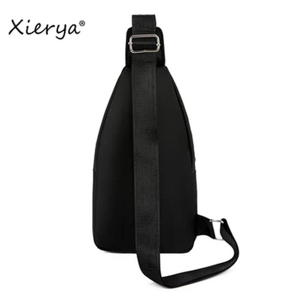 Xierya-Bolsa de armazenamento crossbody simples para homens, pequenos sacos mensageiro preto, bolsa de ombro café, bolso cor sólida, viagens, ao ar livre
