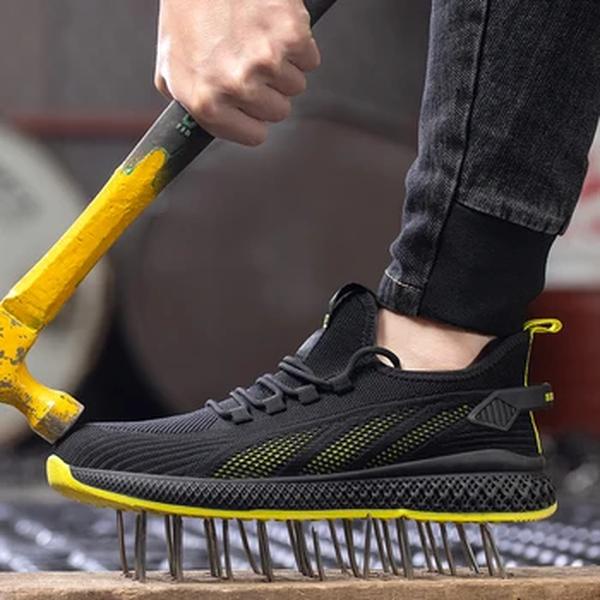 Sapatos de segurança Toe para homens e mulheres, tênis leves, à prova de perfurações, botas de construção unissex