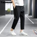 Moletom casual masculino, corredores monocromáticos, calça elástica na cintura esportiva fitness, moda primavera e verão