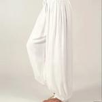 Calça Harlan casual feminina, roupa de perna larga larga solta elástica feminina Harajuku para verão vintage, para casa