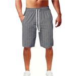 Calção casual de algodão e linho masculino, calção de jogging esportivo, calça curta de ginástica, verão, novo, 2022