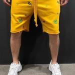 Shorts de carga bordados de algodão masculino, calções relaxados, calças curtas esportivas Bermuda, moletom, nova primavera, verão, 2022