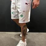 Shorts de carga bordados de algodão masculino, calções relaxados, calças curtas esportivas Bermuda, moletom, nova primavera, verão, 2022