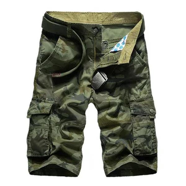 Shorts masculinos de camuflagem, shorts casuais masculinos, shorts de trabalho soltos, calças curtas plus size para caminhada ao ar livre, novo, 2024