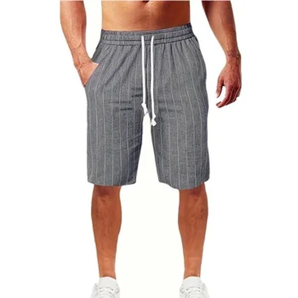 Short de linho de algodão leve masculino, calça fina, com cordão de secagem rápida, roupa de rua fitness, quente