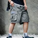 Tecidos duráveis e confortáveis para homens, shorts finos para o exterior, esportes casuais, bolsos grandes, viagem ao ar livre