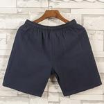 Novo algodão de linho shorts calças masculinas verão respirável cor sólida calças de linho fitness streetwear S-3XL