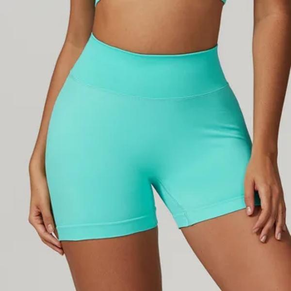 Shorts de ioga sem costura de cintura alta para mulheres, treino push up booty, ginástica run shorts fitness, esportes curtos, novo