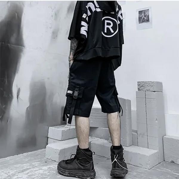 Calções casuais para homens, streetwear Harajuku, moda japonesa, hip-hop coreano, roupas masculinas Y2K punk, moda verão