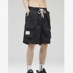 Carga de cor sólida calça curta masculina, casual, shorts esportivos, hip hop, bolsos múltiplos, fina, respirável, bonito, verão
