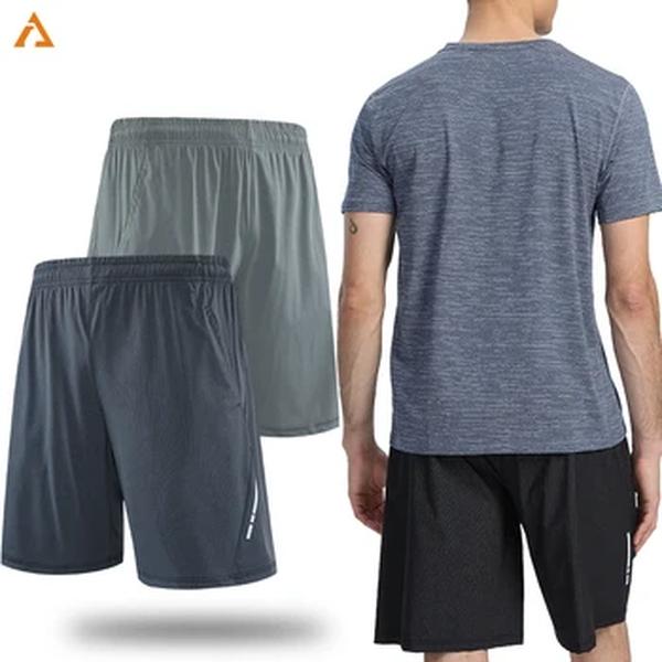 Shorts esportivos de compressão para homens, roupas de treino de suor, calças jogger, ginástica, atacado, 313