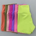 Cintura alta esportes shorts para mulheres, leggings de ioga, fitness, corrida, ciclismo, apertado, macio